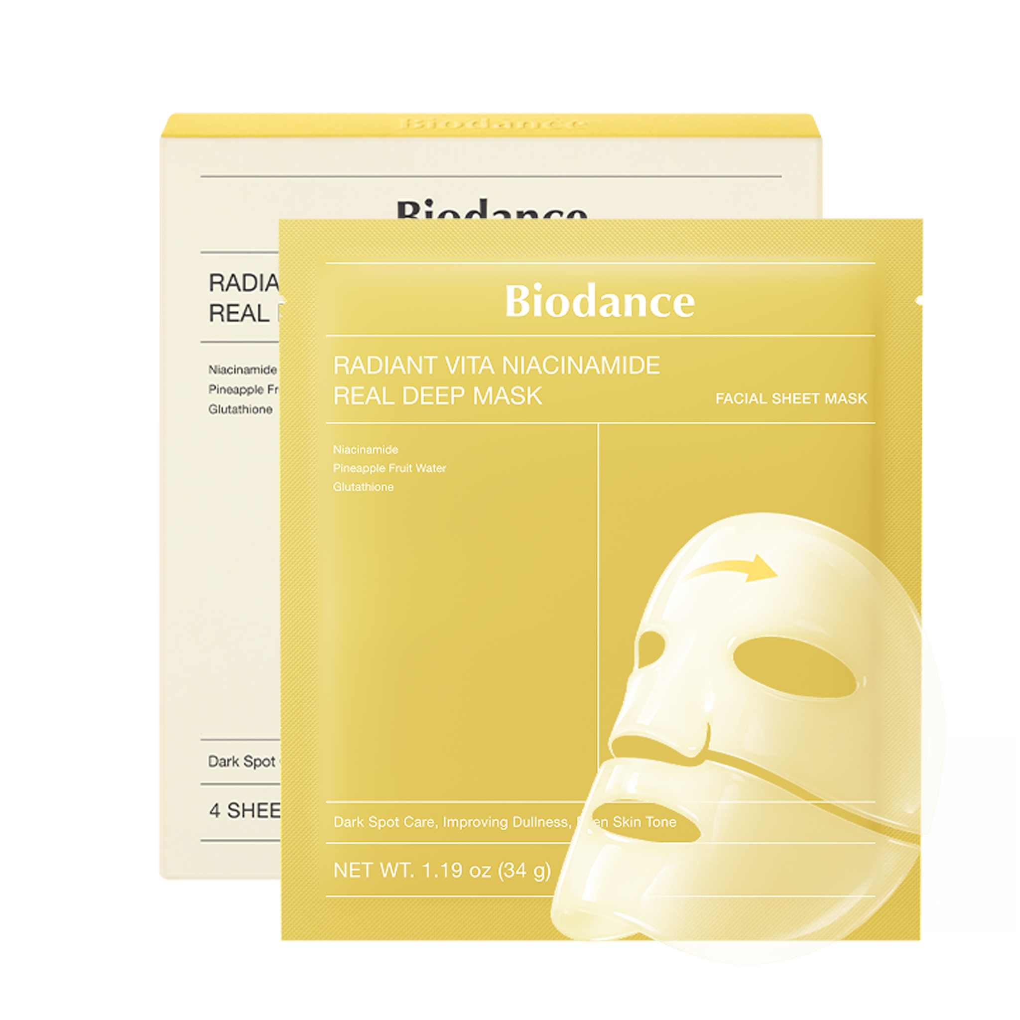 Biodance Radiant Vita Niacinamide Real Deep Mask 34g (1ud)