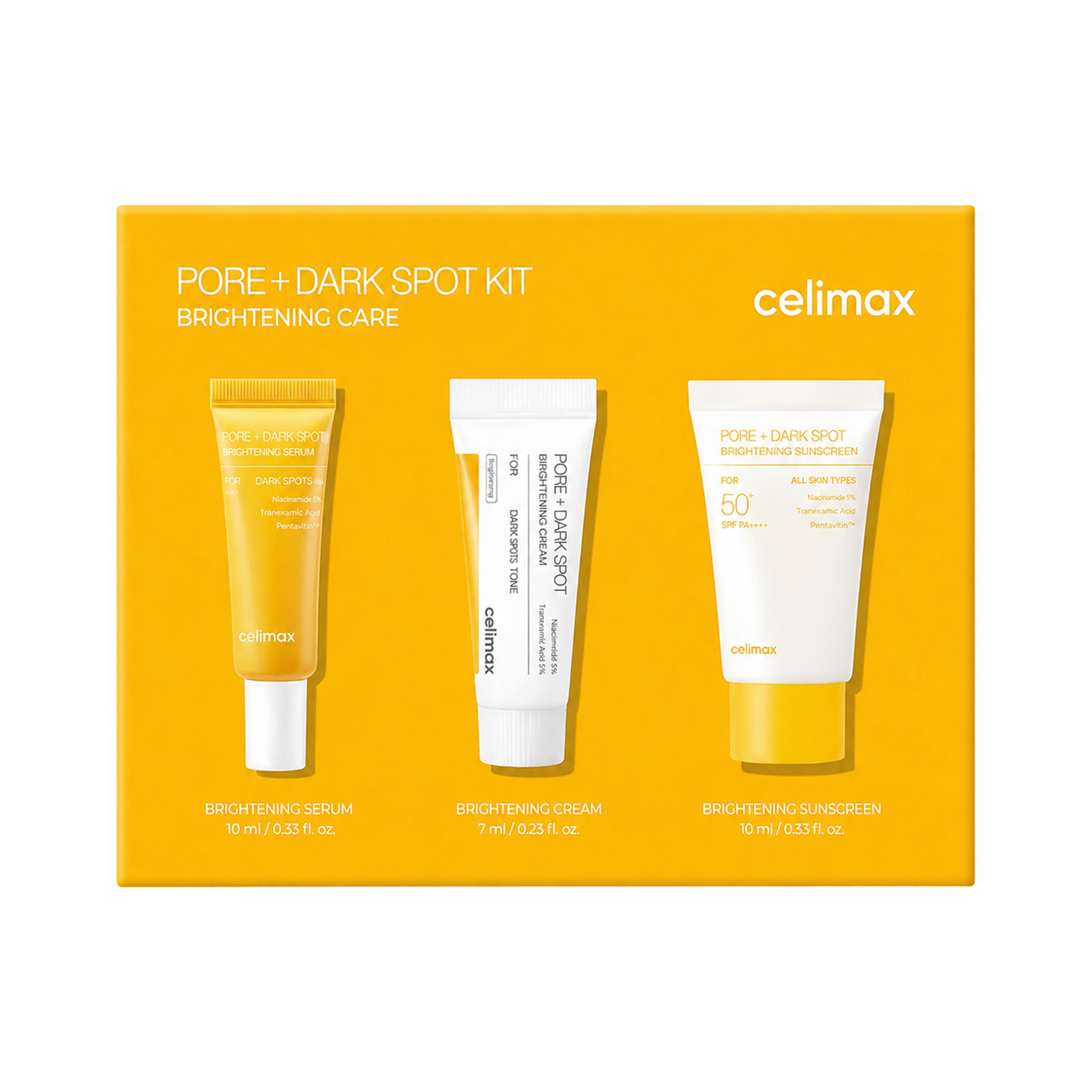 Celimax Pore+Dark Spot Brightening Kit (10ml+7ml+10ml)