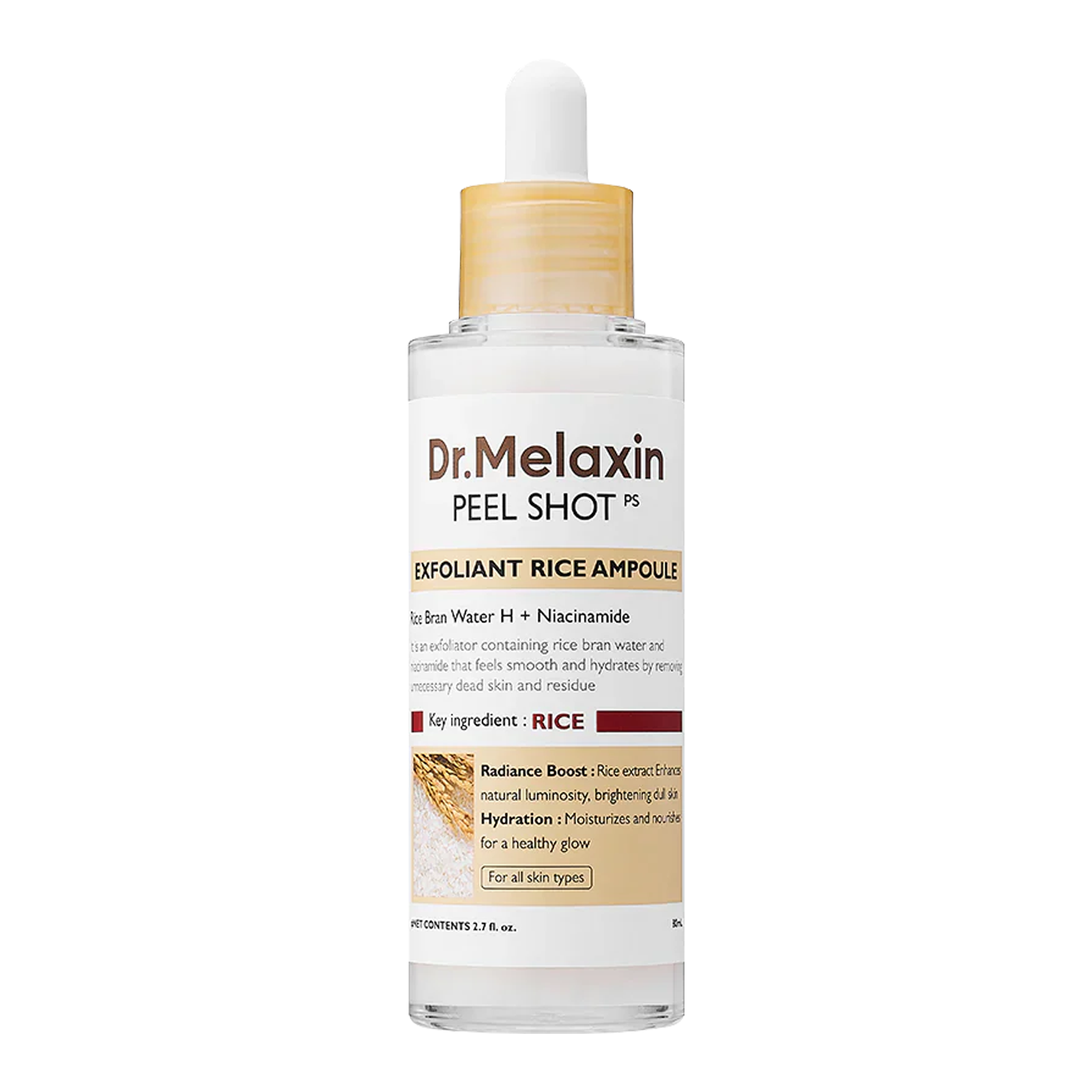 Dr. Melaxin Peel Shot Exfoliating White Rice Ampoule 80ml