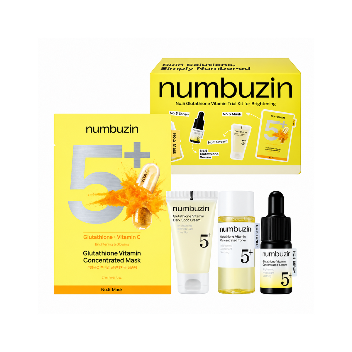 Numbuzin No.5 Glutathione Vitamin Trial Kit for Brightening